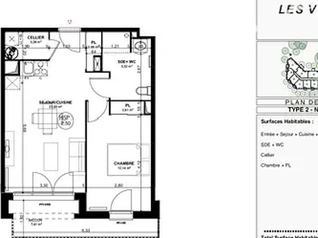 Andernos les Bains 33510 Achat / Vente appartement 2 pièces t2