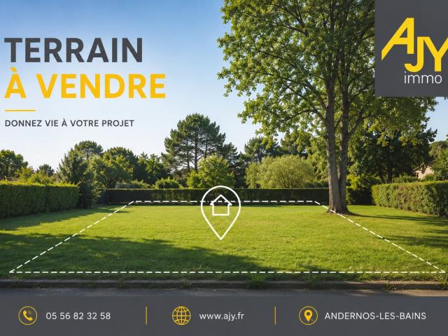 Andernos les Bains Terrain à bâtir 611m2 Libre constructeur