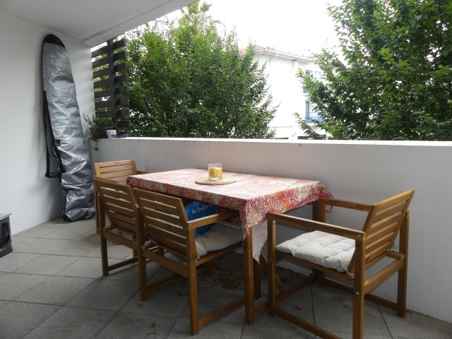 ANGLET CENTRE T2 MEUBLÉ 37,86 m2 2 TERRASSES CAVE