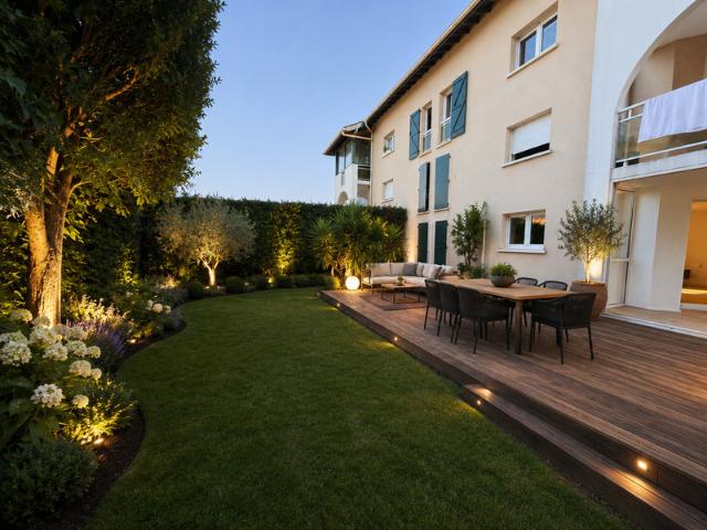 Anglet – Appartement rénové en rez de jardin avec terrasse, jardin et garage