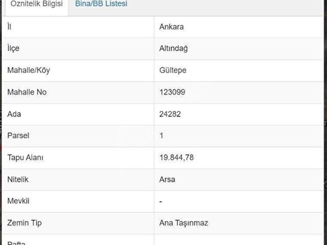ANKALİFE'TAN ANKARANIN MERKEZİNDE DAİRE GETİRİLİ ARSA.