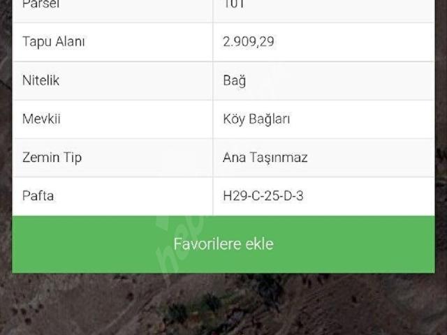 Ankara Altındağ Gicik de 46 m2 Hisseli Tapulu Tarla