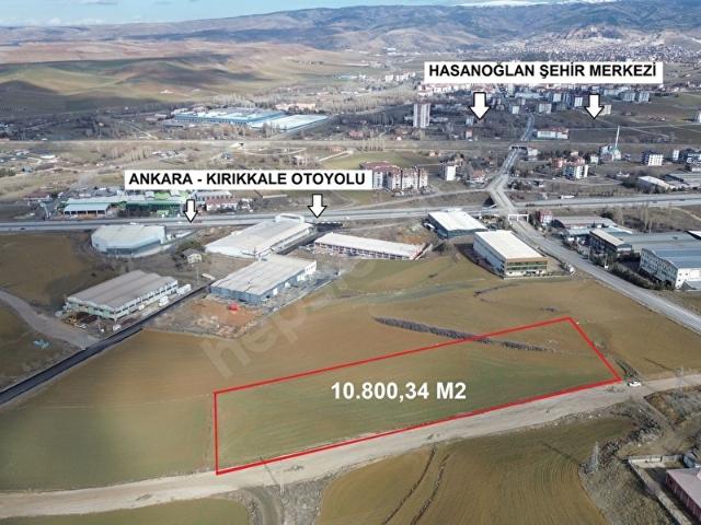 ANKARA HASANOĞLAN SANAYİ LOJİSTİK VE ÜRETİME UYGUN 10.800M2 ARSA