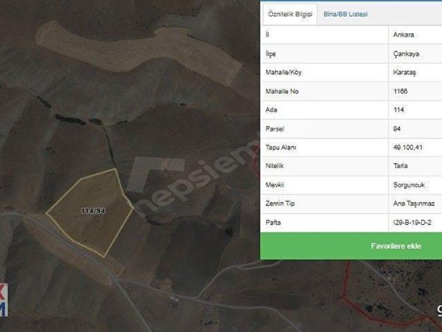 Çankaya Karataş'ta 150 m Hisseli Satılık Tarla