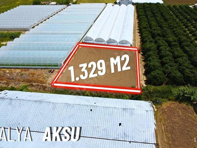 ANTALYA AKSU GÖKDERE DE 1329 M2 YATIRIMLIK TARLA YOL MEVCUT