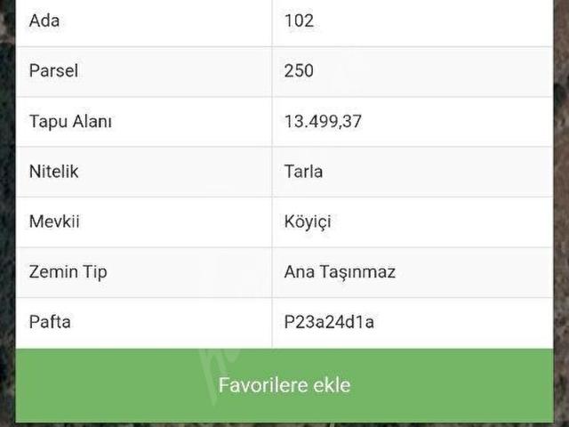 Antalya Kaş Dereköy Köy İçi Konumda Satılık 13.499 m Tarla