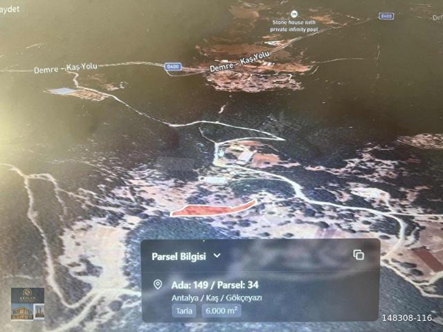 Antalya Kaş GüzelYazı M. 6000M2 Yatırımlık Tarla