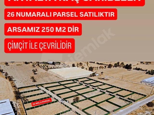 ANTALYA KAŞ SARIBELEN'DE 250 M2 SATILIK ARSA