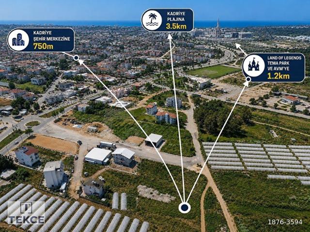 Antalya Kadriye'de Merkezi Konumlu 918 m Satılık Arsa TEKCE