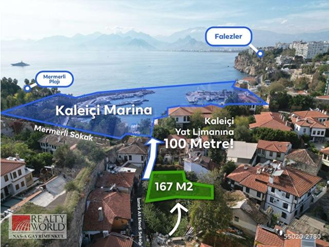 ANTALYA KALEİÇİ'NDE SATILIK ARSA! DENİZE 100 METRE BÖLGEDE TEK