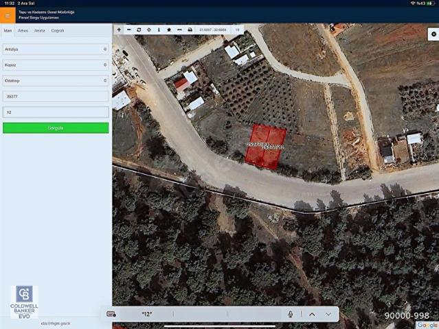 ANTALYA KEPEZ ODABAŞINDA TEK TAPU İMARLI 325 M2 VİLLA ARSASI
