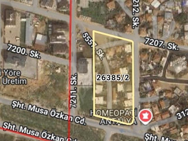 ANTALYA KEPEZ HABİPLERDE FIRSAT 400 M2 TİCARİ+KONUT 8734 m2 içinde.