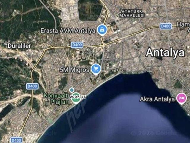 ANTALYA KONYAALTI BÖLGESİNDE KAT KARŞILIĞI ARSA 7 KAT İMARLI ARS