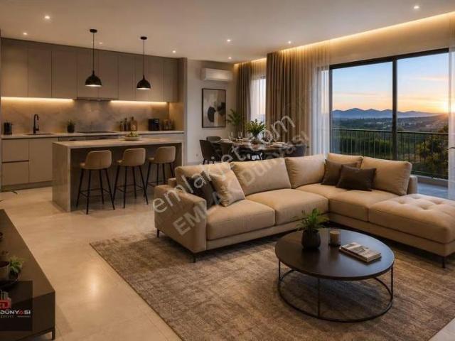 Antalya Yeniemek'te 2+1 Güney doğu Cephe Lüks Satılık Daire