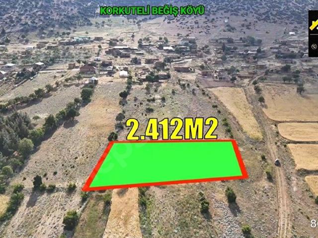 ANTALYAKORKUTELİBEĞİŞ KÖYÜSATILIK 2.412M2 TARLASULAMA SUYU VARKÖYE YAKIN