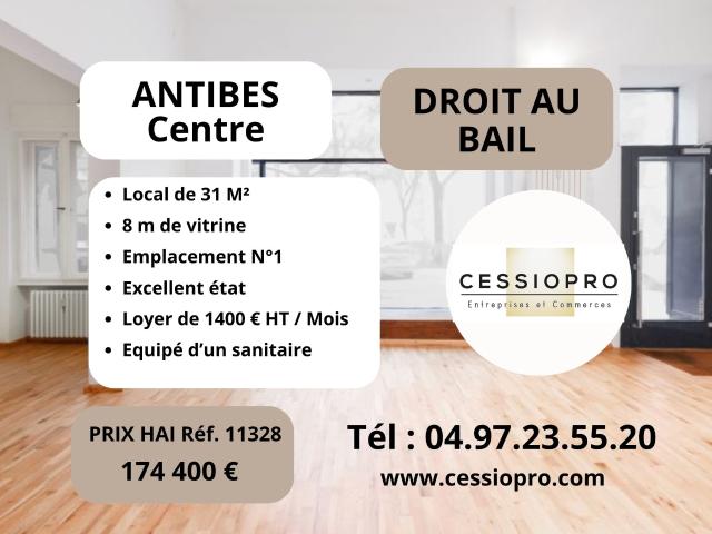 Antibes Centre D.A.B, Local 31 m2, 8 m de vitrine, Emplacement No1