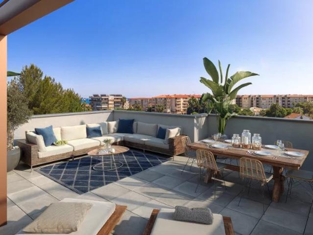 ANTIBES Prôvence Alpes Côte d'azur vente appartement 4 pièces neuf Dernier étage Solarium Piscine