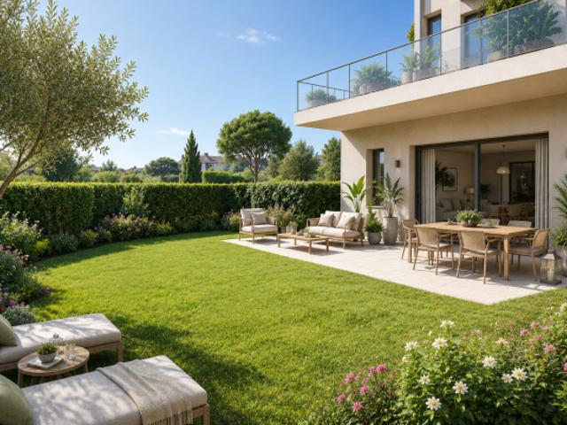 ANTIBES RARE T4 EN REZ DE JARDIN DE 78M² AVEC 150M² DE JARDIN EXPOSEE SUD EST
