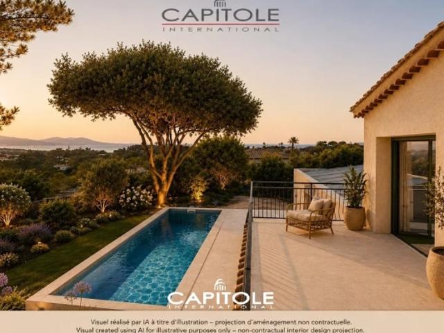 ANTIBES – VILLA D'EXCEPTION RÉNOVÉE AVEC VUE MER | PRESTATIONS ULTRA LUXE