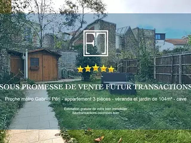 Asnières sur Seine 92600 Achat / Vente appartement 3 pièces t3