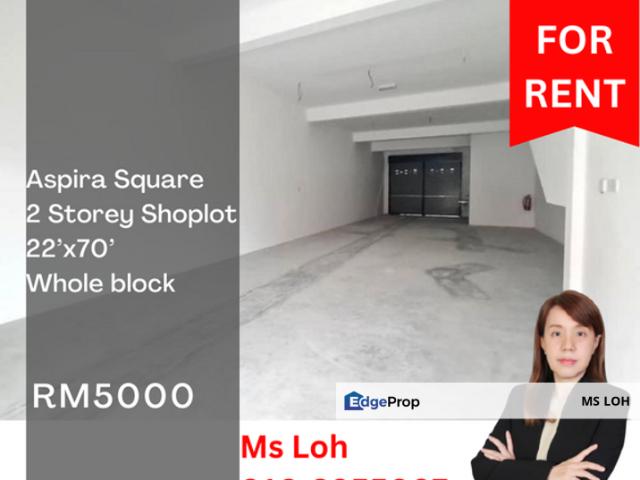 Aspira Square 2 Storey Brand New for Rent