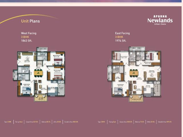Aparna Cyber 2 Bedroom 1314 Sq. Ft. Apartment in Tellapur Hyderabad Listing ID: #9391