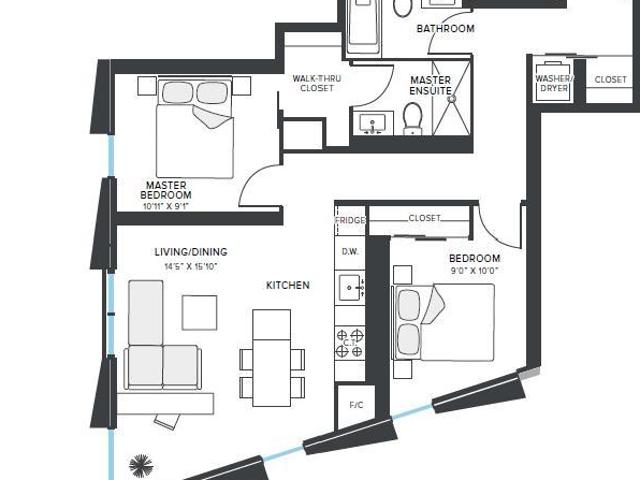 apartment at 1302 – 181 MILL STREET