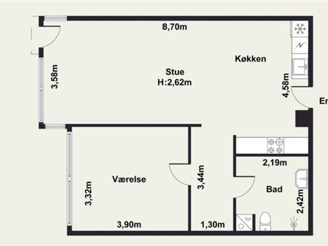 Apartment for rent in Central Bagsværd