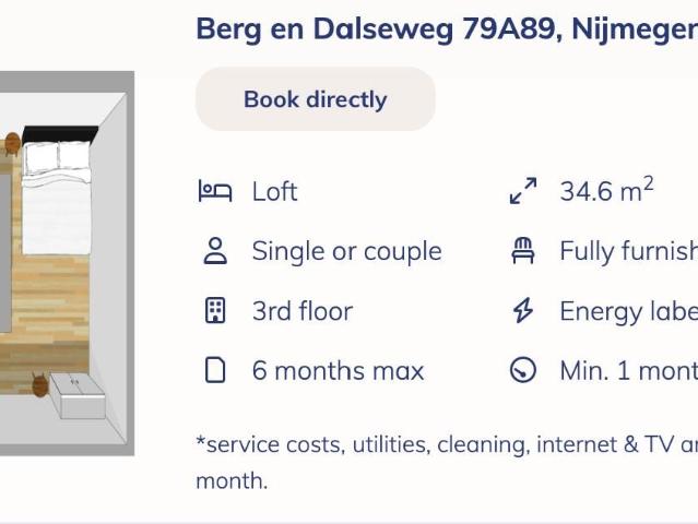 apartment for rent in Berg en Dalseweg 79 A7 6522BC Nijmegen Hunnerberg Nijmegen
