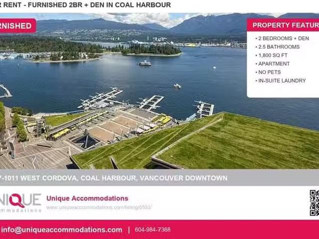 Apartment for rent in Vancouver, Vancouver West, 3007 1011 W W.