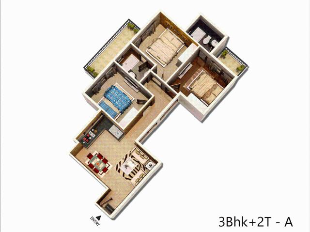 Apartment for Sale in Faridabad, Haryana, Ref# 9849868