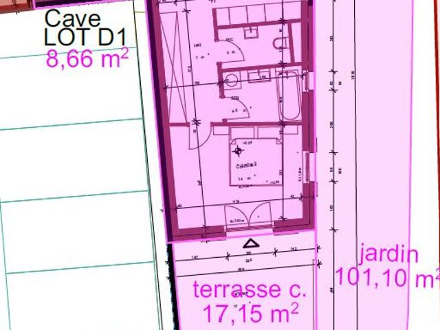 Apartment front & rear view with 2 rooms on sale in Chéserex 125 m² | dreamo. Ch