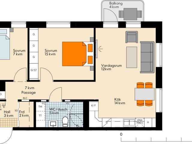 apartment in Bäckby Torggata 24