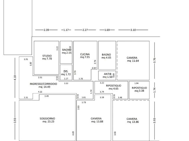 Apartment in Via Armando Diaz, Ravenna for 108 m² with 4 bedrooms