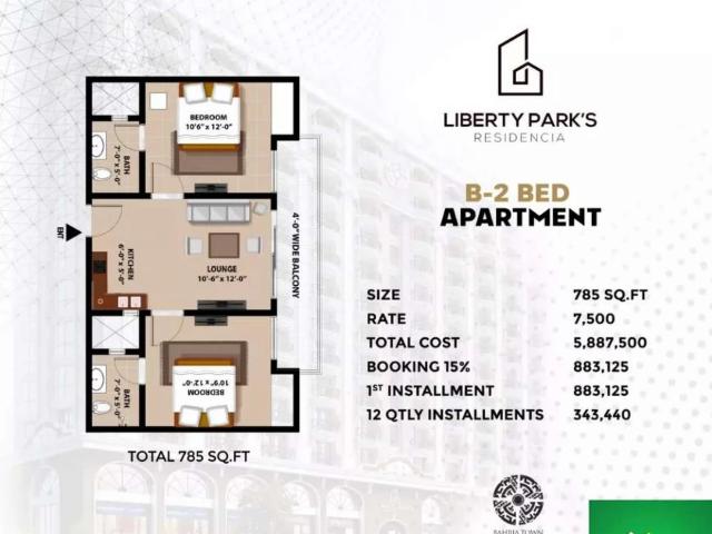 Apartment on easy installment Karachi Bahria Town Karachi ID 17794