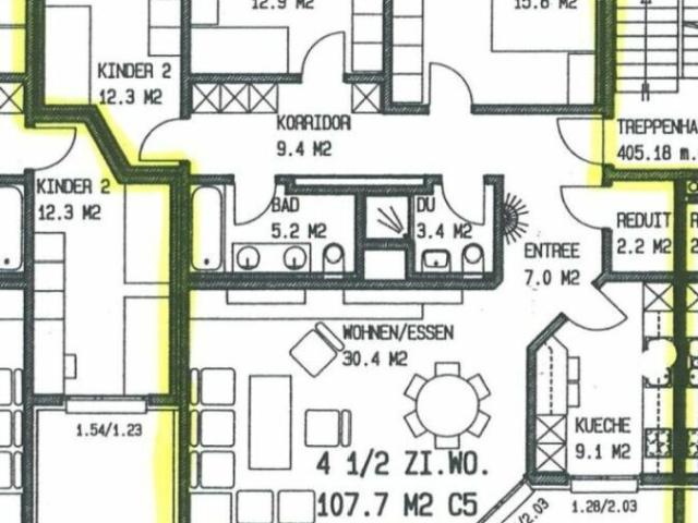 Apartment with 4.5 rooms for rent in Arbon 107 m² | dreamo. Ch