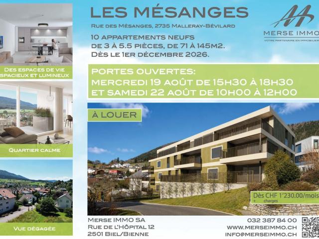 Apartment with 5 rooms for rent in Malleray Bévilard 133 m² | dreamo. Ch