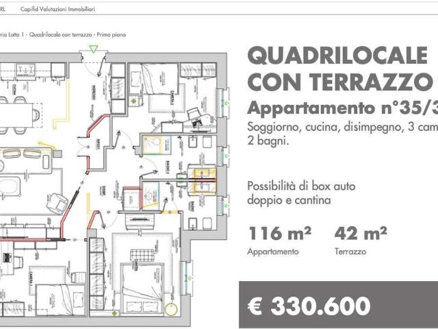 Apartment with 3 rooms on sale in Como 116 m² | dreamo. Ch