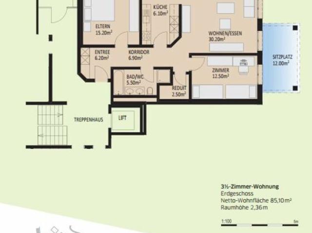 Apartment with 3.5 rooms for rent in Gossau SG 85 m² | dreamo. Ch