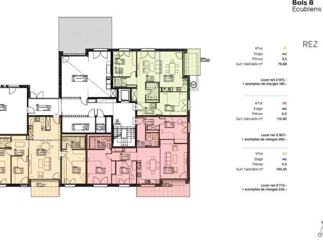 Apartment with 3.5 rooms for rent in Ecublens 78 m² | dreamo. Ch