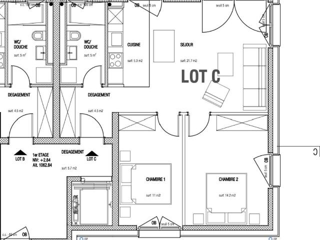 Apartment with 3.5 rooms on sale in Les Paccots 66 m² | dreamo. Ch