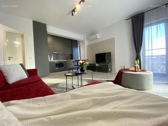 Apartament modern mobilat si utilat, 2 camere,terasa 16mp si parcare subterana