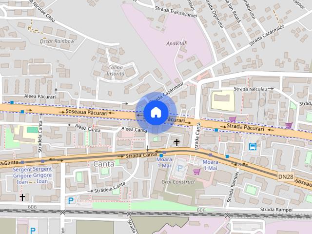 Apartament cu trei camere de inchiriat situat in Pacurari Kaufland