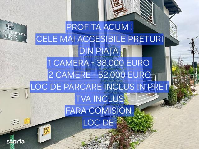 Apartament cu 1, 2 camere Lunca Cetățuii TVA INCLUS