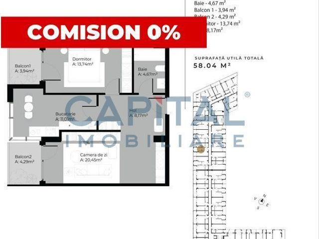 Apartament cu 2 camere in cartierul Sopor