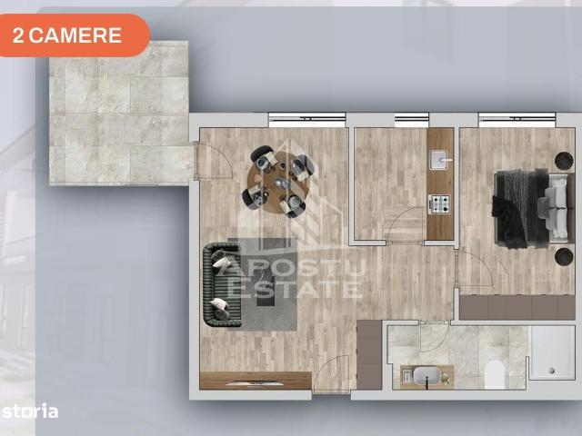 Apartament cu 2 camere in Chisora /Giroc