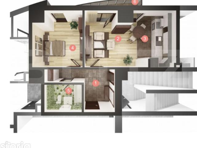 Apartament cu 2 camere, 51 mp, semifinisat, imobil nou Manastur