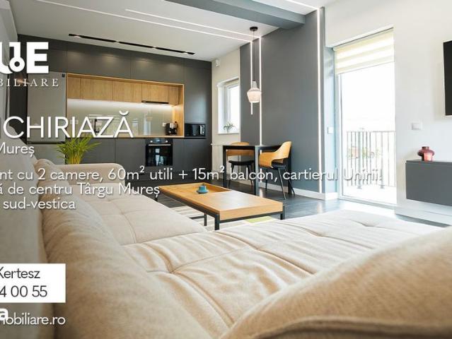 Apartament cu 2 camere, 60m² + balcon 15m²,cartierul Unirii!