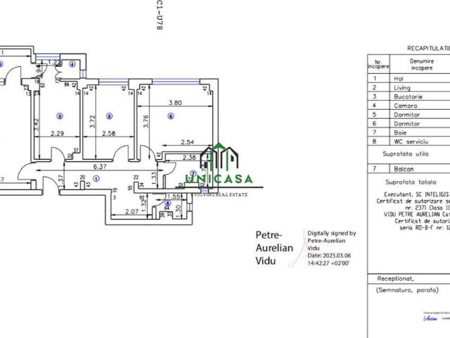 Apartament cu 3 camere de vânzare – Calea lui Traian Zona Nord