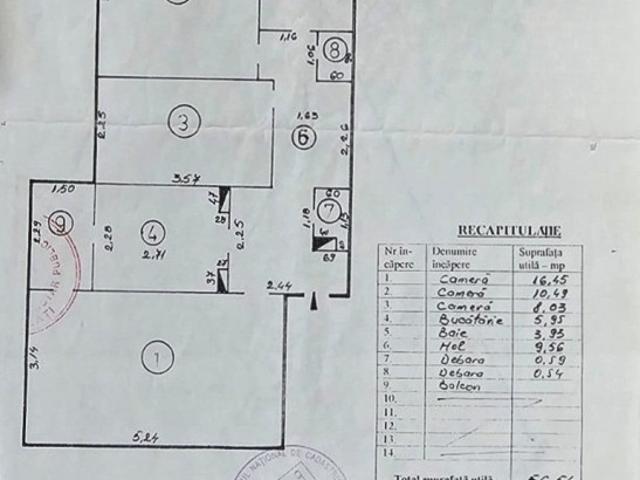 Apartament de vanzare in Galati, Tiglina 3 camere, 60 mp